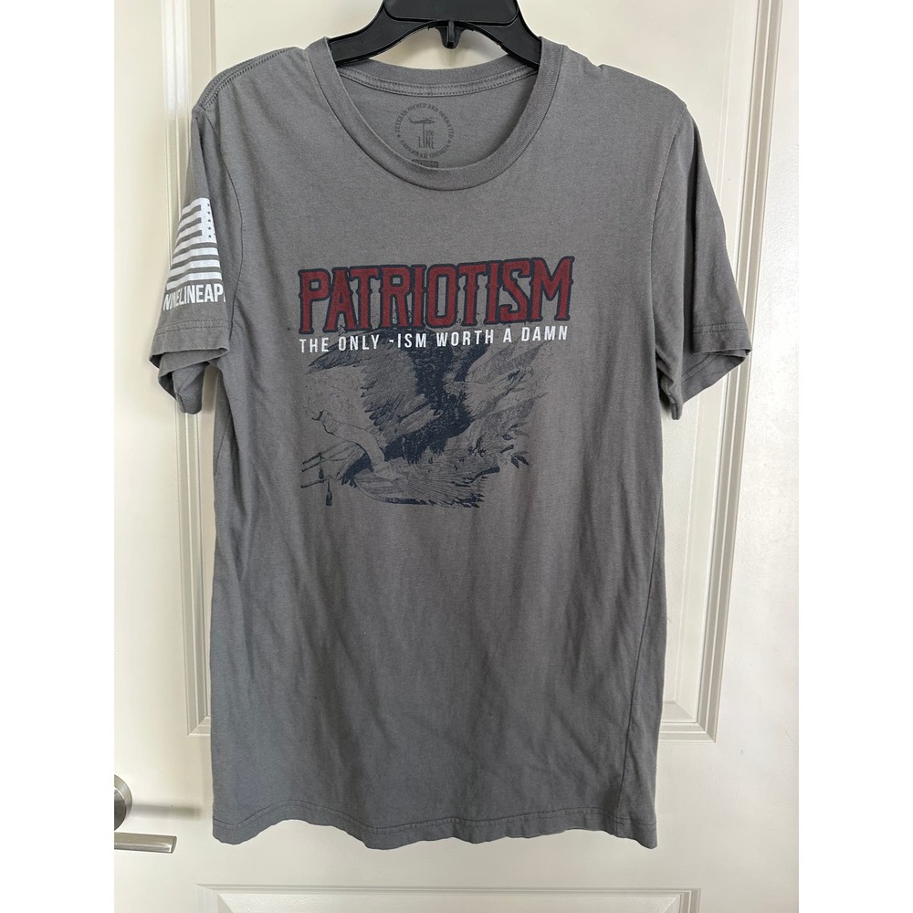 Nine Line Apparel Men's Gray Patriotism Crewneck T-Shirt Sz. Medium